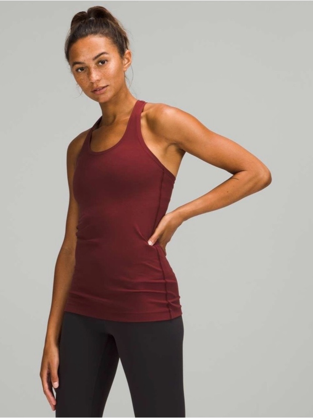 Lululemon Cool Racerback Tank Nulu Red Merlot Size 6